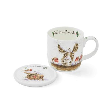Wrendale Designs Winter Friends Mug & Coaster Set